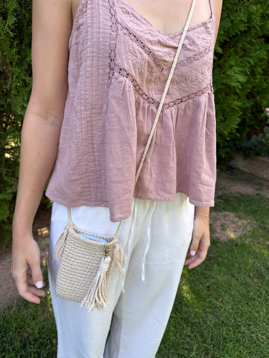 Bandolera beige